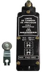 FKD-1003 LIMITE DE CARRERA   ACCION A PALANCA METALICA C/ RODILLO DE NYLON Ø 25MM