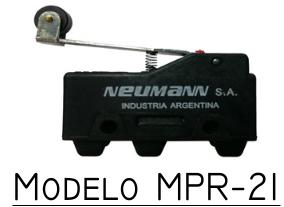 MPR-2L CBN MICROCONTACTO ACCION A PALANCA DE ACERO SAE 1010 CROMADA C/ RODILLO DE NYLON (RETORNABLE). *MEDIDAS: 32,5x17,5x45,6MM. *FIJACION LATERAL   SIMIL  Z15GW2B