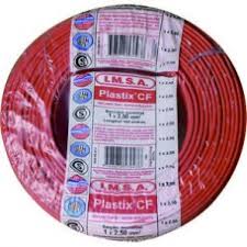 CABLE CU/PVC FLEX 1X  1MM2 PLASTIX CF ROJO X MT