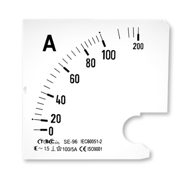 ESCALA P/AMPERIMETRO (SE-96A) 100A /5