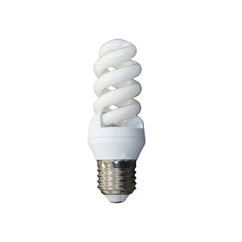 (H.A.S.D.) LAMP FLUOR B/C ESPIRAL  9W MINI E27  6700K LUZ DIA 10000HS - BAJO CONSUMO