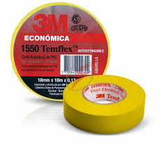 CINTA AISL PVC TEMFLEX 165 19MM X 18M AMARILLO (EX 1550 - 45817)