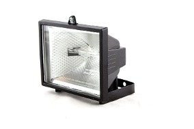 (DISCONT) PROY EXT CUARZO 1500W NEGRO IP44 C/LAMP