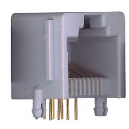 FICHA HEMBRA RJ45 8P8C RJ45H   GRIS CAT. 5