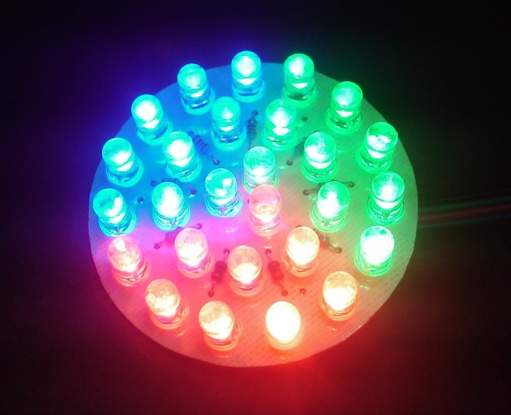 PLAQUETA 90 - 126 LED RGB 11CM DE DIAMETRO CONSUMO 0.9A   * * PARA USAR CON FUENTES AISLADAS * *