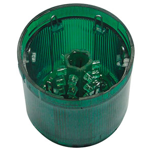 BALIZA ELEM LUMIN 18LEDS INTERMIT VERDE 24VCC