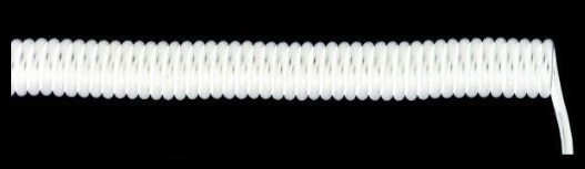 CABLE ESPIRALADO 1MT 3 CONDUCTORES BLANCO