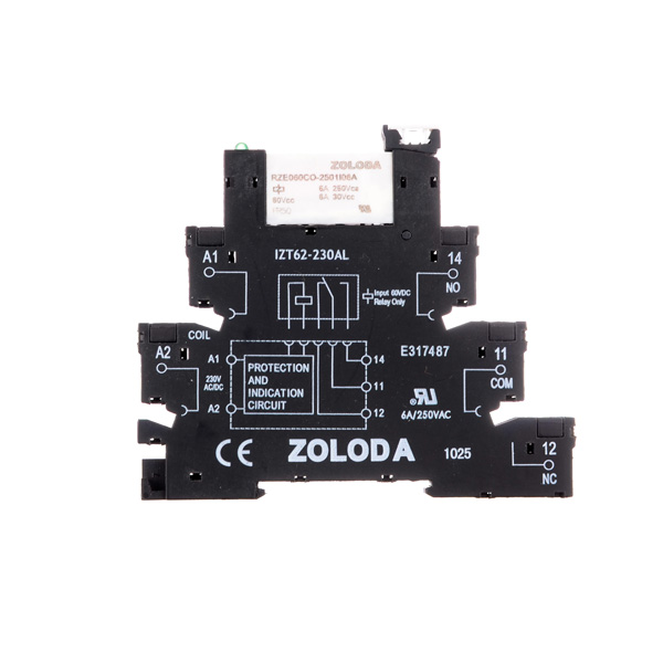 INTERFACE ELECTROM 6.2MM TORN 1 CONT INV Ent: 230VCA/CC Sal: 250V 6A   221.029