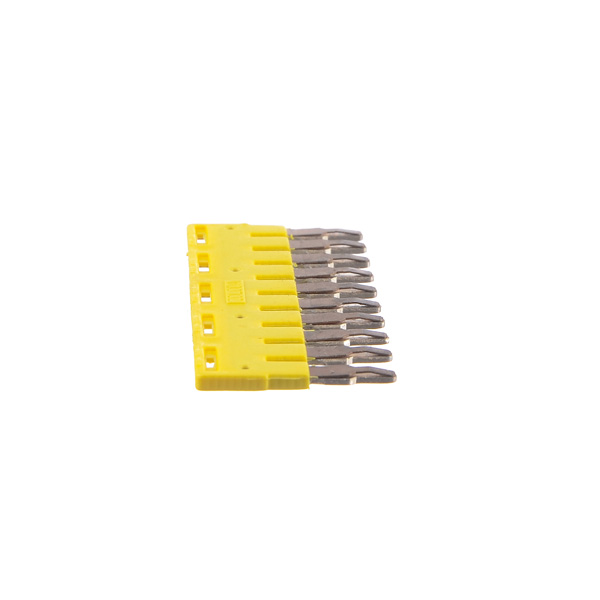 PUENTE FIJO 10 ELEM P/BKF 4mm2 TRANSVERSAL AMARILLO