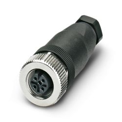 CONECTOR P/SENS/ACTUADOR HEMBRA RECTO 4 POLOS M12 CONEX TORNILLO