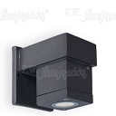 APLIQUE UNIDIRECC CUADR ALUM PAR16 1X50W O LED 4W GRAFITO