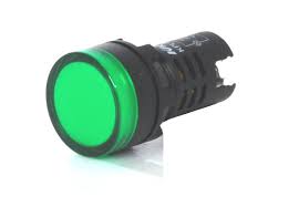 OJO DE BUEY C/LED 22MM 12VCA 12VCC VERDE   KPL-V