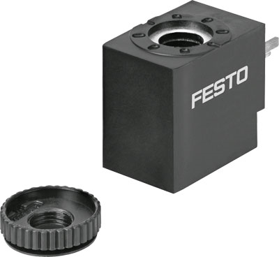 BOBINA / TENSION 12VDC: 2,6 W / CONEX. FORMA C / IP65 / P/ VALVULA VUVS 1/8 - CONECTOR MSSD-EB (151687)