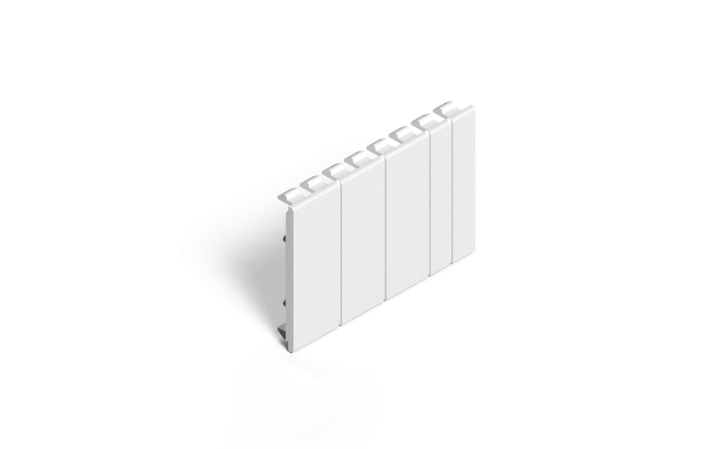 TAPA PLASTICA OBTURADORA P/4 MODULOS DIN BLANCA