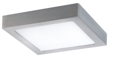 PLAFON LED TECHO CUADRADO FLAT 225X225mm 18W 4000K 1600lm NIQUEL MATE