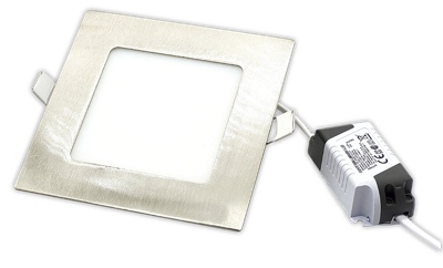 LUMINARIA CUADRADA A LED DE EMBUTIR 8W LUZ DIA FRIA PLATIL