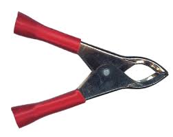 PINZA BATERIA AISLADA 50A 100MM ROJA