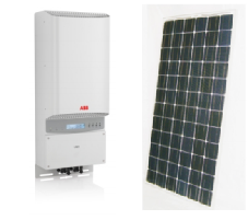 Combo/Kit Solar trifasico  8.5KW  16 paneles 550W con devolucion de energia a la red on-grid (genera anualmente ~ 13000KWh) con wifi + protección + estructura para techo inclinado+ cables de DC y AC