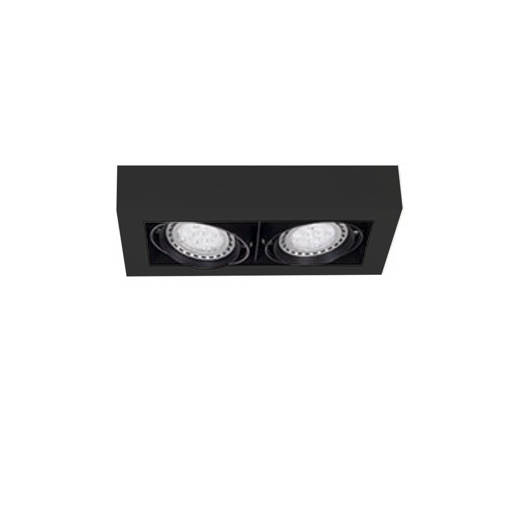 PLAFON  LED 2X 15W AR 111 MOVIL SPACE NEGRO