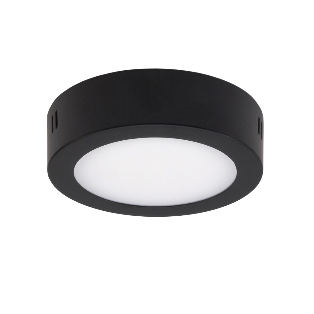 PLAFON LED CIRCULAR NEGRO 18W 220-240V 25.000HS LUZ CALIDA 3000K-1530LM 220X40mm