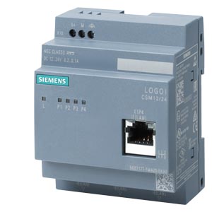 LOGO! CSM12/24 COMPACT SWITCH MODUL CONEXION A LOGO! (...0BA7/...0BA8) Y HASTA 3 ESTACIONES MAS A IND. ETHERNET A 10/100 MBITS/S UNMANAGED SWITCH, 4 RJ45 PORTS, 1XFRONTPORT PARA DIAGNOSTICO FUENTE ALIMENTACION DC 12/24V LED DIAGNOSTICO, CONFIG LOGO!