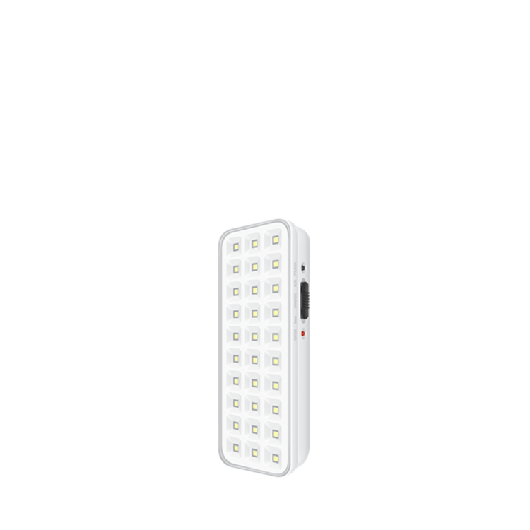 LUZ DE EMERGENCIA 30 LEDS SMD 110-220VCA 50-60HZ 8 HORAS BLANCO FRIO 6500K