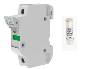 PORTAFUSIBLE Y FUSIBLE SOLAR DE 15A 1000VDC