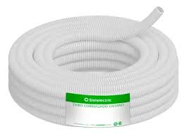 CAÑO PVC CORRUGADO BLANCO 1" (25MM) X MT // ROLLO TIENE 25MTS PLASTICO