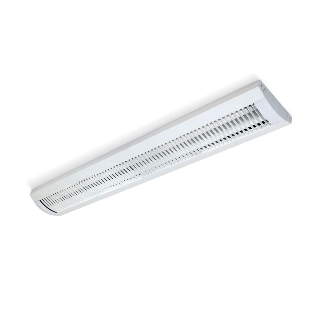 ARTEF FL PLAFON LED 2X 18W C/TUBOS LED FORTE C/LOUVER BLANCO