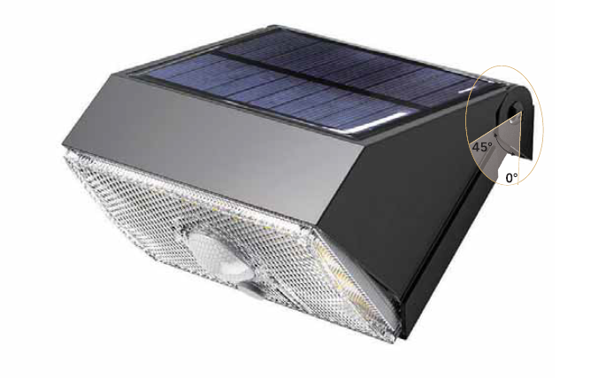 APLIQUE SOLAR MINI CON SENSOR DE MOVIMIENTO PIR Y LUZ, DIMERIZACION AUTOMATICA  1000LUMENS - 4000K - IP65 - Li-ion