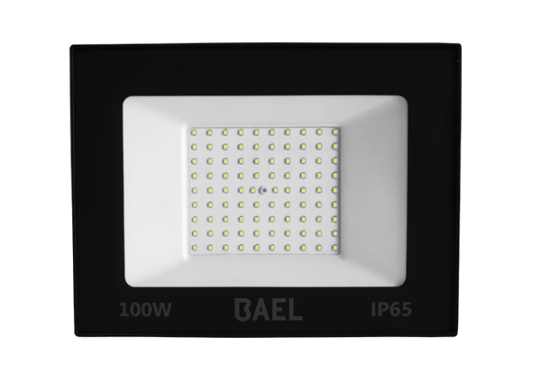 PROY LED 100W ULTRA DELGADO INYEC ALUM IP65 220VCA 11000lm 6000K 30000HS MEDIDAS 225x213x33