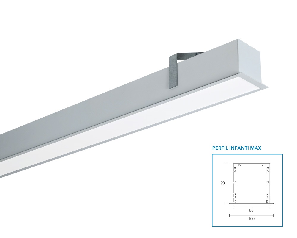 ARTEF EMP 1130mm C/TUBOS LED FORTIMO 2x25w 4000K GRIS