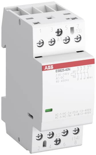 Contactor ESB 25A, 4NA, 230Vca/Vcc,  220V 2 módulos    ESB25-40N-06