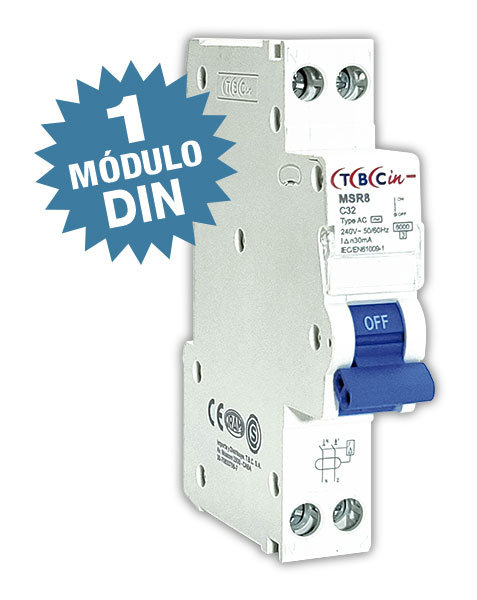 INT TERMOMAG CON DIFERENCIAL 2X  32A 30MA 1 MODULO DIN 6KA