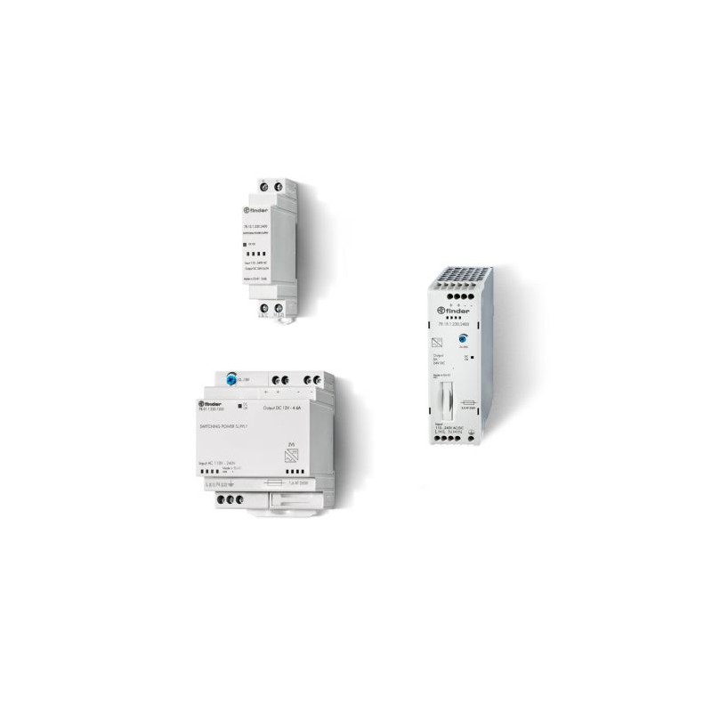 FUENTE SWITCHING RIEL DIN, Alimentación 100…265VAC - 140…370VDC, SALIDA 24 VCC 0,5A, 12W, Plástica