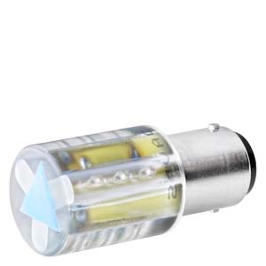 LAMP LED  ZOCALO BA 15D TRANSPARENTE 24VCA 24VCC (*EP)