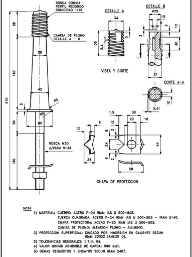 [21378] (CONSULTAR) MN0414 PERNO RECTO 3/4 X 410