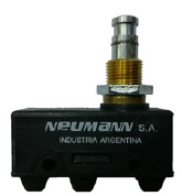 [131083] BL-2 CBN MICROCONTACTO   ACCION A BOTON METALICO C/ RANURA PORTA-FUELLE (RETORNABLE). *49,5x17,5x46MM. (LARGO-ANCHO-ALTO). FIJACION LATERAL Y POR BUJE ROSCADO