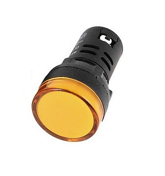 [136769] OJO DE BUEY C/LED D22 PLASTICO 220V AMBAR