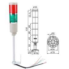 [146672] COLUMNA LUMINOSA 3 ELEM ROJO-VERDE-MOD SONIDO 220VCA     BALIZA