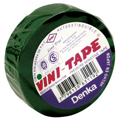 [149444] CINTA AISL PVC VINI-TAPE 19MM X 10M VERDE (SIMIL 770)