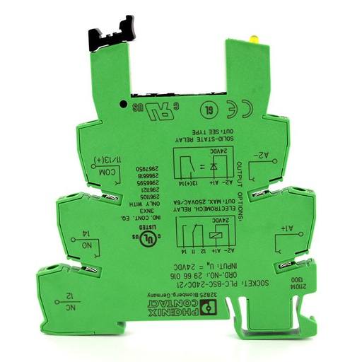 [PLC-BSC- 24DC/21] BORNE DE BASE PLC 6.2mm CONEX TORN 24VCC (BASE SOLA)