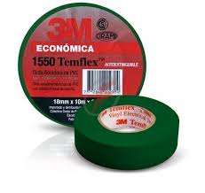 [151841] CINTA AISL PVC TEMFLEX 165 19MM X 18M VERDE (EX 1550 - 45820)