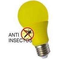 [*58535] LAMPARA LED A60  E27 10W (80w) AMARILLO (ANTI-INSECTO)   220-240V  25.000HS