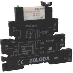 [IZET62-024AL-024CO-2501I06] INTERFACE ELECTROM 6.2MM TORN 1 CONT INV Ent: 24VCA/CC Sal: 250V 6A   221.020