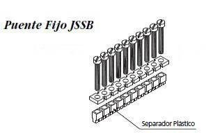 [JSSB-02-08/BKF-GR] PUENTE FIJO 2 ELEM P/BKF 6mm2 TRANSVERSAL GRIS