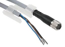 [NEBU-M8G3-K-2.5-LE3] CABLE C/ CONEX. IZQ. ZOCALO RECTO ROSCA M8 - 3 CONTACTOS / CONEX. DER. EXT. ABIERTO - 3 CONTACTOS / TENSION 60V DC-AC / LONG. 2,5M