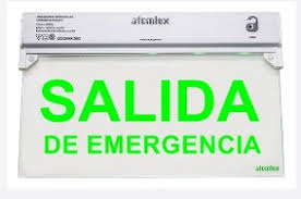 [176966] SEÑAL AUTONOMA PERM DOBLE FAZ COMPACTA C/LEYENDA "SALIDA DE EMERGENCIA"