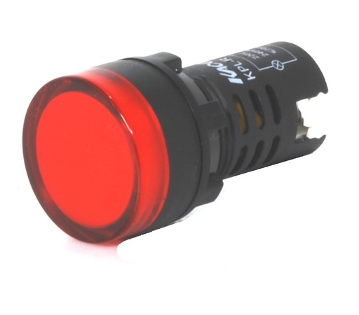 [4050112] OJO DE BUEY C/LED 24VCA 24VCC ROJO   KPL-R  DIAM. 22