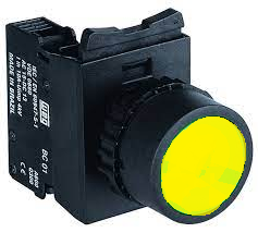 [CSW-BFI3-10-FE26-3VF] PULSADOR LUMINOSO RAS AMARILLO 1NA IP66 COMPLETO LED 24VCA/VCC   CSW-BFI3-10-FE26-3VF